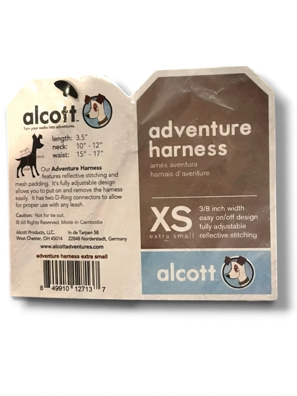 Alcott Extra Small XS Red Everyday Adventure Harness NWT D-9